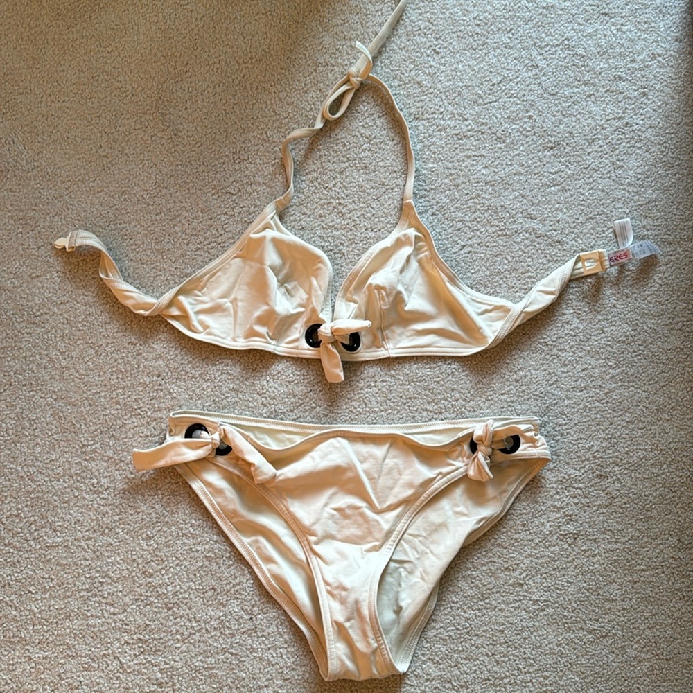 Eres white bikini with black gromets